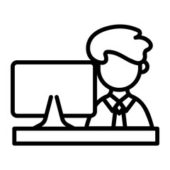 work time Line Icon