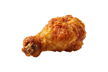 Paprika Spiced Fried Chicken Thigh Isolated on Transparent Background