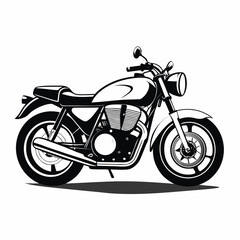 Fototapeta premium motorcycle isolated on white background silhouette black