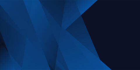 Fototapeta premium Blue black abstract background geometry shine and layer element vector for presentation design.