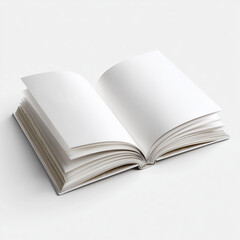 Fototapeta premium Blank Open Book Mockup - Clean and Elegant Design , PNG isolated cut out image