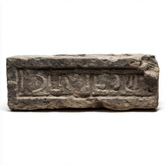 Fototapeta premium Ancient Carved Stone Slab - Historical Artifact , PNG isolated cut out image