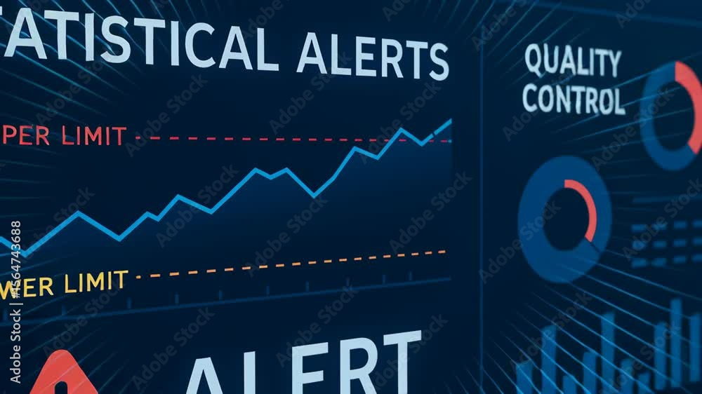 Poster statistical alert quality control manufacturing process monitoring upper and lower limits ensure pro