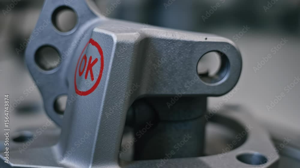 Poster quality control manufacturing processes guarantees metal part precision and reliability with standar