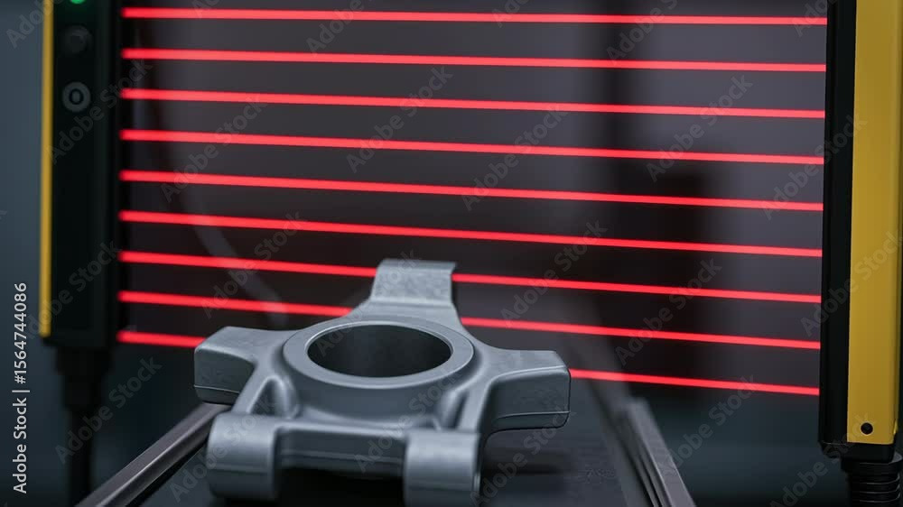 Poster quality control manufacturing processes utilize laser sensor technology for precise inspection and d