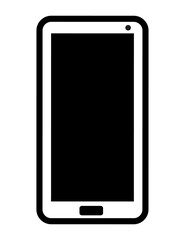 Smart Phone icon, on transparent background, flat line design, vector illustration