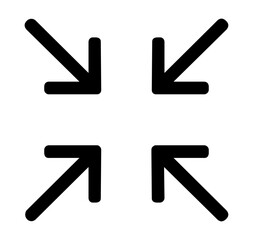 Arrows in different directions, on transparent background, flat line design, vector illustration