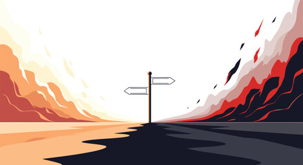 The path of choice a crossroads art