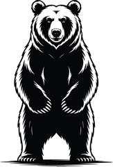 Vector black silhouette of a animals on a white background