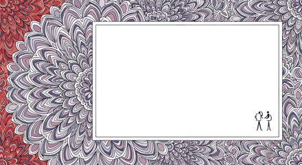 Elegant Floral Mandala Invitation Card Design Template