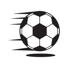 Fototapeta premium Soccer and football Sport Icon Set with Dynamic Splatter, Abstract Motion Soccer Ball Silhouette Set on White Background