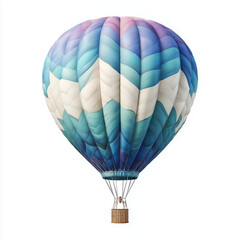 Vibrant Hot Air Balloon Soars Through the Sky , PNG isolated cut out image