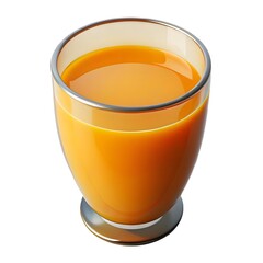 3D glass of orange juice on white background (2)