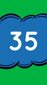 Blue cloud with numbers 4k