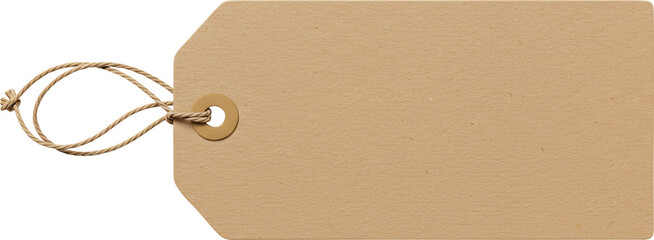 Rustic Kraft Paper Tag with Twine and Reinforced Eyelet Detail.