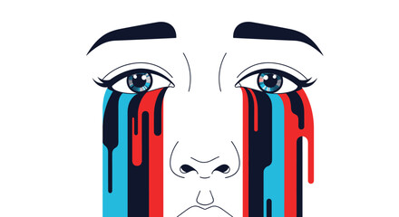 Tears of Color Abstract Art Digital Painting