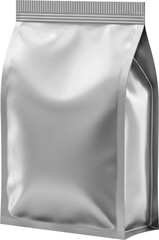 Silver Foil Pouch with Top Seal Flexible Packaging for Food Products.