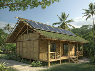 wooden house in the woods