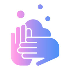 washing hand Gradient icon