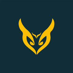owl logo design with simple concept