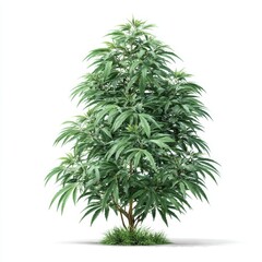 A healthy marijuana plant flourishing