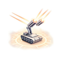 Futuristic Missile Tank Launching a Powerful Attack