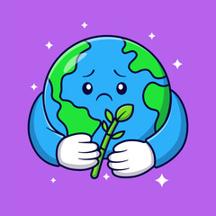 Illustration Saving Earth. Earth Saving
