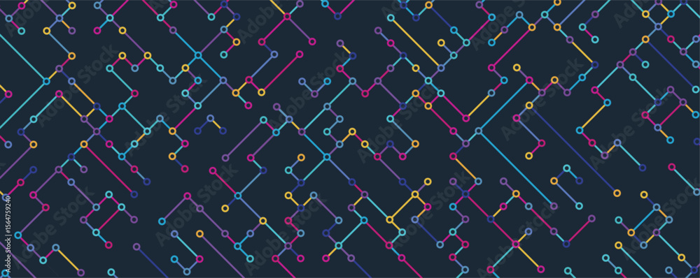 Poster abstract circuit border technology connected concept background