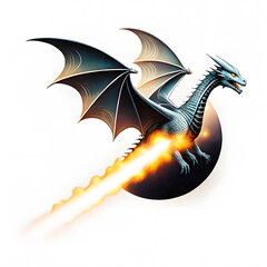 Fiery Dragon Soars Through the Void