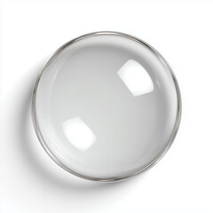 Elegant Clear Glass Sphere , PNG isolated cut out image