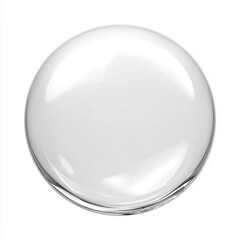 Elegant Clear Glass Sphere - Modern Geometric Design , PNG isolated cut out image