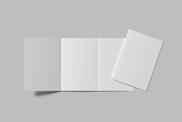 A5 Trifold Brochure blank Mockup
