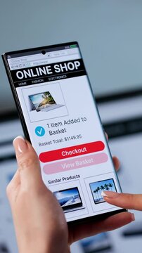 Mobile Responsive Ecommerce Website Where Woman Is Buying