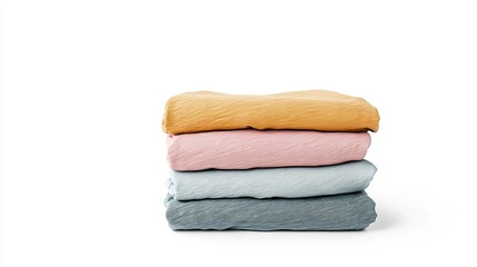 Stack of Four Folded Cloths, Pastel Colors
