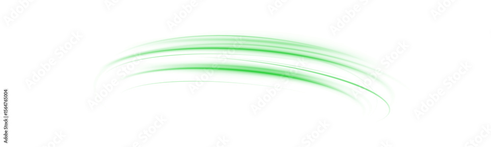 Aufkleber glowing green laser trace png with motion blur and urban light stripes. futuristic energy lines on g