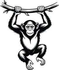 Fototapeta premium Vector black silhouette of a animals on a white background