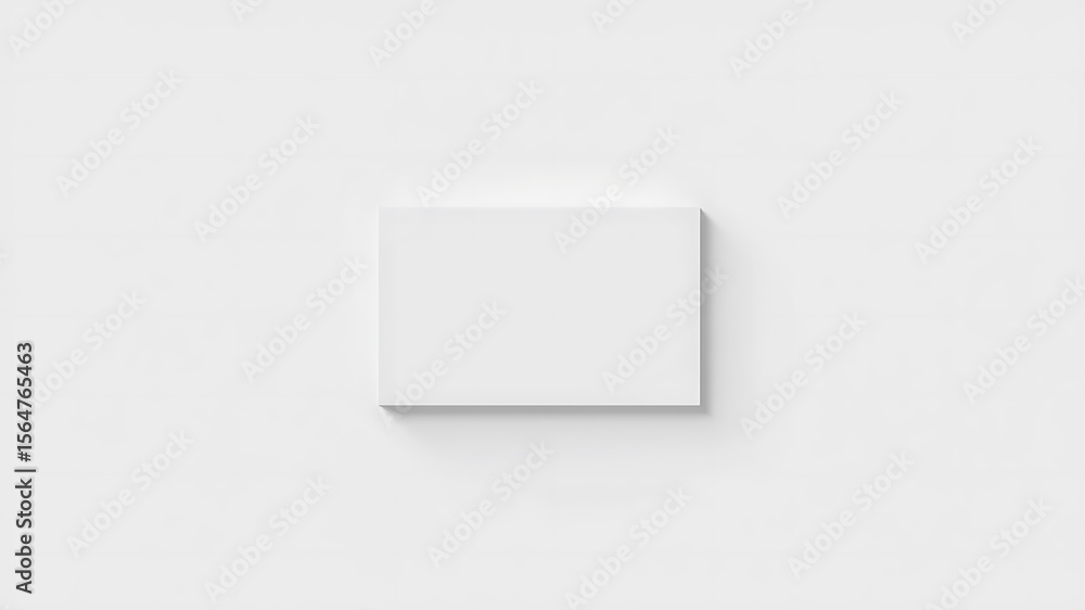Poster a minimalist clean and modern presentation of a blank white square canvas with subtle shadow against