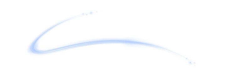 Glowing blue laser speed trail PNG with motion blur and city light streaks. Futuristic energy lines on blue background for modern tech art, sci-fi design or abstract overlays