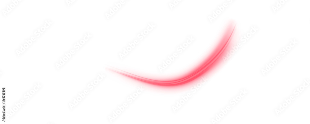 Aufkleber glowing red laser speed trail png with motion blur and city light streaks. futuristic energy lines o