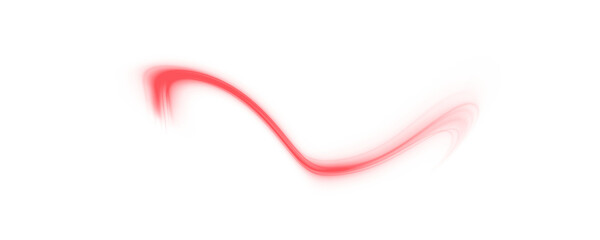 Glowing Red Laser Speed Trail PNG with Motion Blur and City Light Streaks. Futuristic Energy Lines on Red Background for Modern Technology Art, Sci-Fi Design or Abstract Overlays
