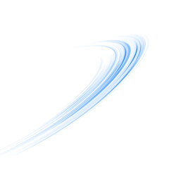 Glowing blue laser speed trail PNG with motion blur and city light streaks. Futuristic energy lines on blue background for modern tech art, sci-fi design or abstract overlays