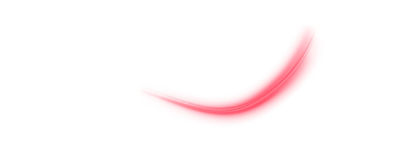Glowing Red Laser Speed Trail PNG with Motion Blur and City Light Streaks. Futuristic Energy Lines on Red Background for Modern Technology Art, Sci-Fi Design or Abstract Overlays