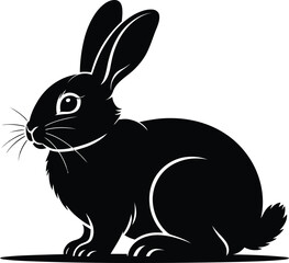 Obraz premium Vector black silhouette of a animals on a white background