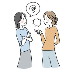ママ友トラブルのイラスト