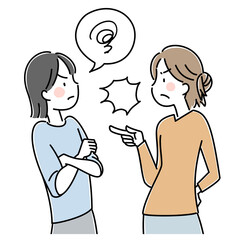 ママ友トラブルのイラスト