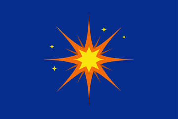 Obraz premium Blue starburst vector illustration for a bright Christmas holiday design