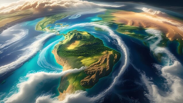 Ancient Supercontinent Gondwana A Stunning Artistic Depiction of Earth's Past