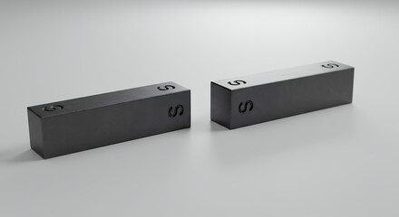 Minimalist "S" Blocks: Abstract Modern Design, Dark Gray Tone, Simplicity & Style for Design Inspiration, Backgrounds, & Creative Projects