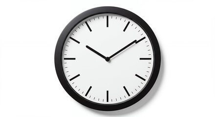 Minimalist Clock: Black & White Modern Timepiece for Office, Home Decor. Stylish Wall Clock Design & Accurate Timekeeping