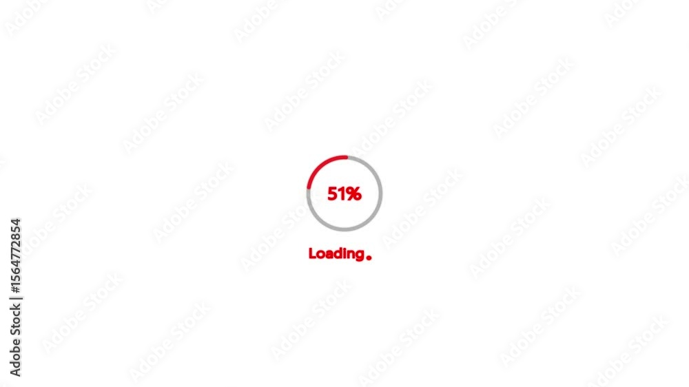 Aufkleber loading circle animation on device screen with bright icon. wheel loading concept icon 4k video of a